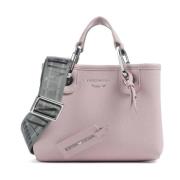 Mini Shopping Bag met Logo Lettering Emporio Armani , Pink , Dames