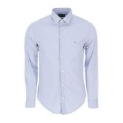 Blauw Katoenen Adelaar Logo Shirt Emporio Armani , Blue , Heren