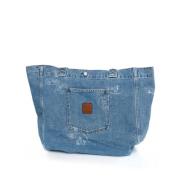 Stamp Totebag met Voorvak Carhartt Wip , Blue , Unisex