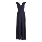 Ruffle Jumpsuit vera mont , Blue , Dames