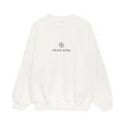 Monogram Sweatshirt - Ivoor Anine Bing , White , Dames