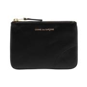 Leren Logo Pouch Comme des Garçons , Black , Heren