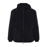 Navy Logo Blouson Jack met Capuchon Emporio Armani , Blue , Heren