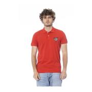 Polo Shirt met Logo Cavalli Class , Red , Heren