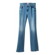 Luxe Down Low Weekender Jeans Mother , Blue , Dames