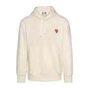 Hooded Sweatshirt met hart Comme des Garçons Play , Beige , Heren