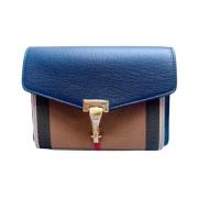 Baby Blauwe Leren Tas Nieuw Burberry , Blue , Dames