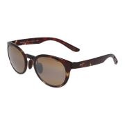 Ronde Acetaat Zonnebril Keanae Maui Jim , Brown , Unisex