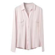 Elegant LS Pocket Polo Shirt Majestic Filatures , Pink , Dames