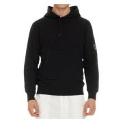 Zwarte Katoenen Hoodie Trui C.p. Company , Black , Heren