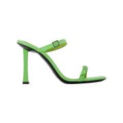 Leather heels By FAR , Green , Dames