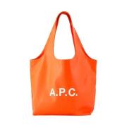 Leather handbags A.p.c. , Orange , Dames