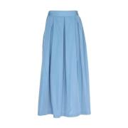 Taffeta Flared Skirt Gorizia Model Vicario Cinque , Blue , Dames