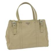 Pre-owned Nylon totes Prada Vintage , Beige , Dames