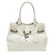 Pre-owned Leather totes Dior Vintage , White , Dames