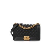 Pre-owned Leather shoulder-bags Chanel Vintage , Black , Dames