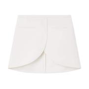 Midi Rok met Mini Rok Stijl Courrèges , White , Dames