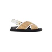 Leather sandals Marni , Multicolor , Dames