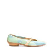 Pre-owned Silk flats Salvatore Ferragamo Pre-owned , Multicolor , Dame...