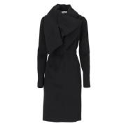 Pre-owned Wool outerwear Jil Sander Pre-owned , Black , Dames