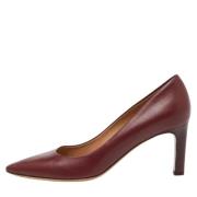 Pre-owned Leather heels Salvatore Ferragamo Pre-owned , Red , Dames