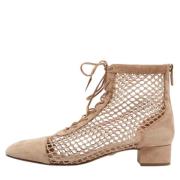 Pre-owned Mesh boots Dior Vintage , Beige , Dames