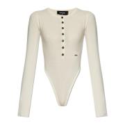 Bodysuit met logotoepassing Dsquared2 , Beige , Dames