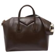 Pre-owned Leather handbags Givenchy Pre-owned , Brown , Dames
