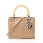 Pre-owned Fabric dior-bags Dior Vintage , Beige , Dames