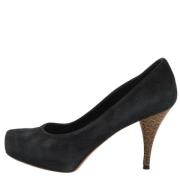 Pre-owned Suede heels Fendi Vintage , Black , Dames