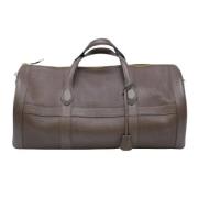 Pre-owned Leather travel-bags Hermès Vintage , Brown , Unisex