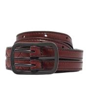Pre-owned Leather belts Bottega Veneta Vintage , Red , Dames