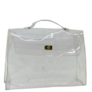 Pre-owned Plastic handbags Hermès Vintage , White , Dames