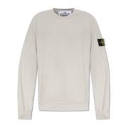 Sweatshirt met logo patch Stone Island , Gray , Heren