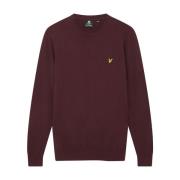 Katoen Merino Crew Jumper Lyle & Scott , Red , Heren