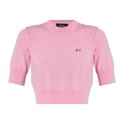 Top met logo Dsquared2 , Pink , Dames