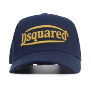 Canvas Logo Cap in Navy Dsquared2 , Blue , Unisex