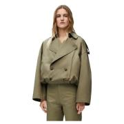 Militair Groene Ballon Katoenen Jas Loewe , Green , Dames