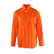 Oranje Shirt 100% Katoen Vrouwen Pinko , Orange , Dames
