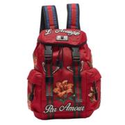 Pre-owned Canvas backpacks Gucci Vintage , Red , Dames