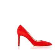 Pre-owned Suede heels Jimmy Choo Pre-owned , Red , Dames