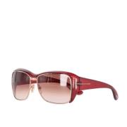 Pre-owned Acetate sunglasses Tom Ford Pre-owned , Red , Dames