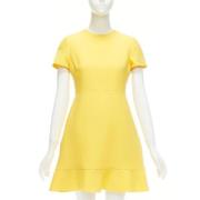 Pre-owned Wool dresses Valentino Vintage , Yellow , Dames