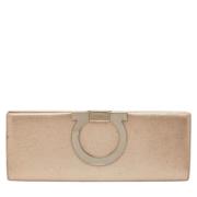 Pre-owned Leather clutches Salvatore Ferragamo Pre-owned , Beige , Dam...