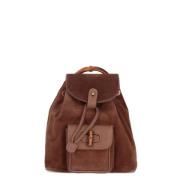 Pre-owned Suede gucci-bags Gucci Vintage , Brown , Dames