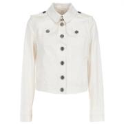 Pre-owned Cotton outerwear Burberry Vintage , White , Dames
