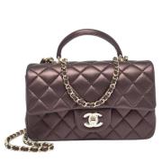 Pre-owned Leather handbags Chanel Vintage , Red , Dames