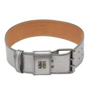 Pre-owned Leather belts Givenchy Pre-owned , Gray , Dames