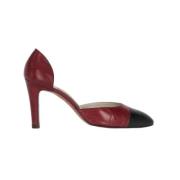 Pre-owned Leather sandals Chanel Vintage , Red , Dames