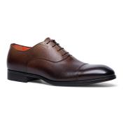 Leren Oxford Schoenen Santoni , Brown , Heren